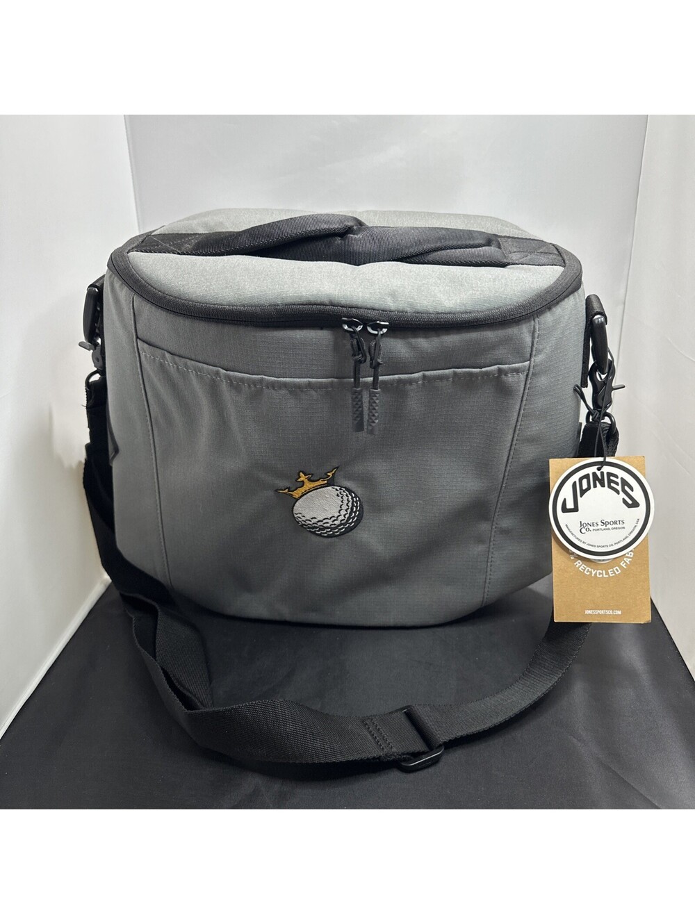 Jones Sports Co Insulated Utility Cooler Bag Gray Golf Shoulder Strap